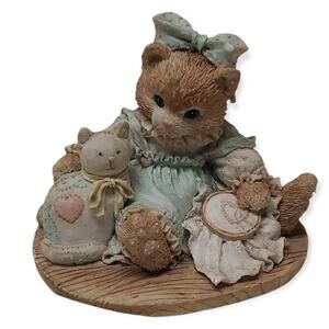 Calico Kittens "Friendship is Sewn Stitch by Stitch" Collectible Cat